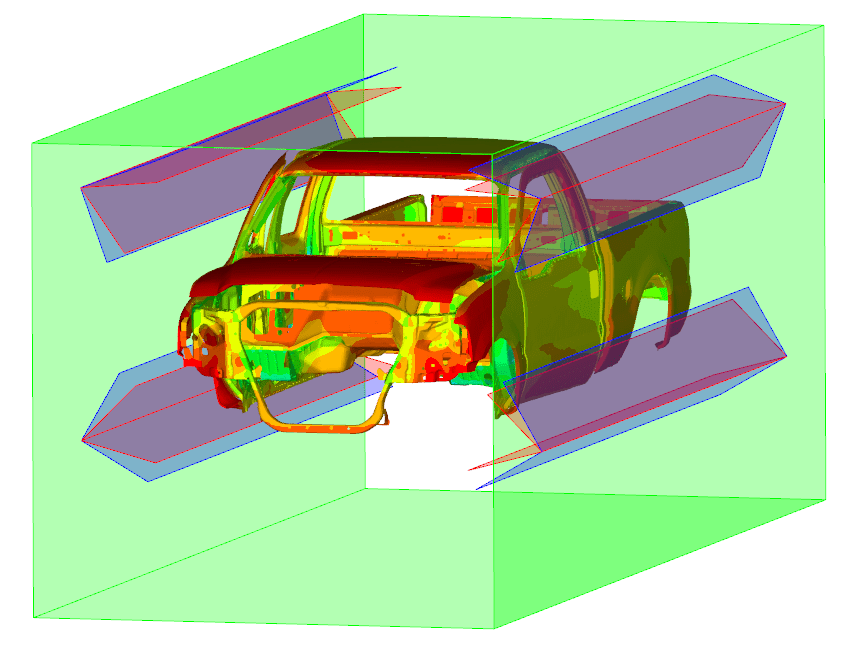 Image of Car Body with Thermal Results in Paint-Dryer