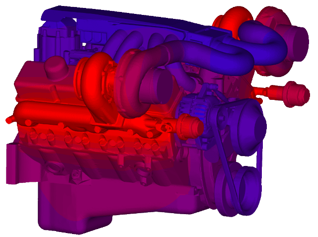 Image of Thermal Results on V8 engine