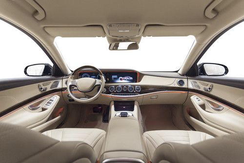 Image of Car Interior of a Modern Luxury Class Car